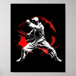 Poster Artes marciais Karate Fan Dynamic Mma Design