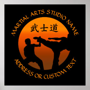 Poster Artes Marciais Karate Taekwondo Kung Fu Studio Pro