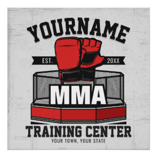 Pôster Artes Marciais Mistas Misturas ADD NAME MMA Fight 