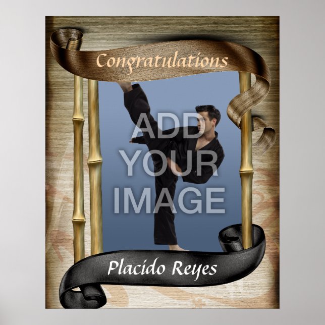 Pôster Artes Marciais Pesadas Belt Retrato preto Um Poste (Frente)