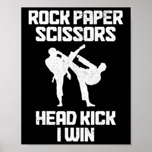 Poster Artes Marciais - Tesoura de Papel de Rock Taekwond