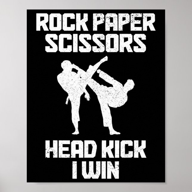 Poster Artes Marciais - Tesoura de Papel de Rock Taekwond (Frente)
