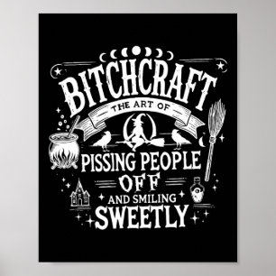 Poster Artesanato Engraçado Bruxa Bruxa Spooky Season Hap
