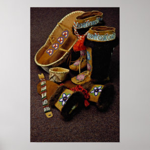 Pôster Artesanato índio pelos índios Athabaskan,