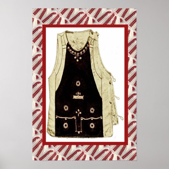 Pôster Artesanato romeno bordado sobre o vestido (Frente)