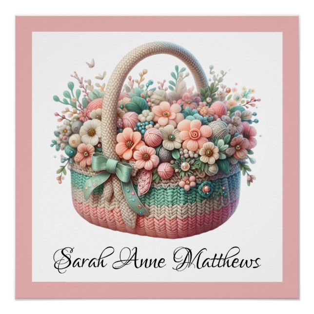 Pôster Artesanatos Crochet para tricô (Frente)