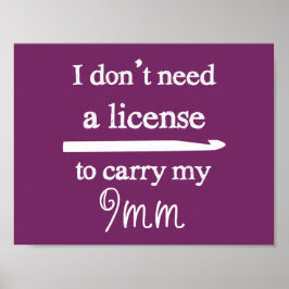 Pôster Artesanatos de Licença de Gancho Crochet {Dark}