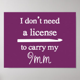 Pôster Artesanatos de Licença de Gancho Crochet {Dark}