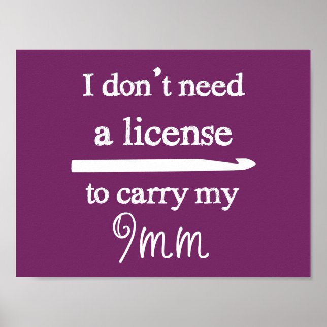 Pôster Artesanatos de Licença de Gancho Crochet {Dark} (Frente)