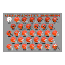 Artesia Bulldogs Campeões Estaduais Capacete Poste