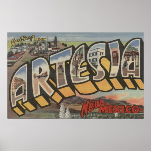 Pôster Artesia, Novo México - Cenas de Letras Grandes