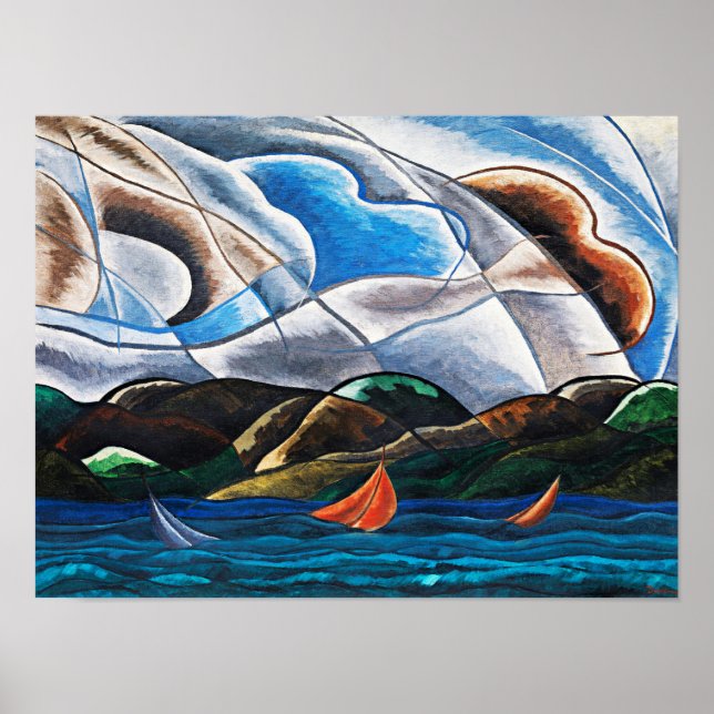 Poster Arthur Dove, Nuvens e Água (Frente)