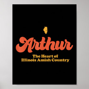 Poster Arthur Heart De Illinois Amish Country Retro On Da