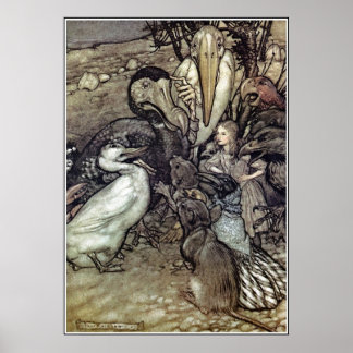 Pôster Arthur Rackham Alice No País Das Maravilhas