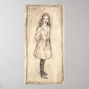Pôster Arthur Rackham Alice No País Das Maravilhas