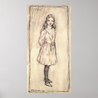 Pôster Arthur Rackham Alice No País Das Maravilhas