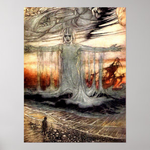 Poster Arthur Rackham - arte de conto de fadas vintage