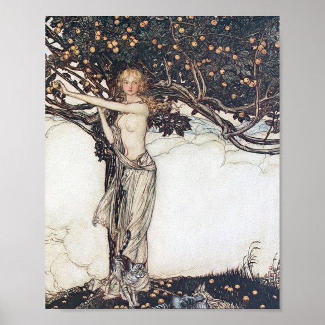 Poster Arthur Rackham Freya O Justo (Frente)
