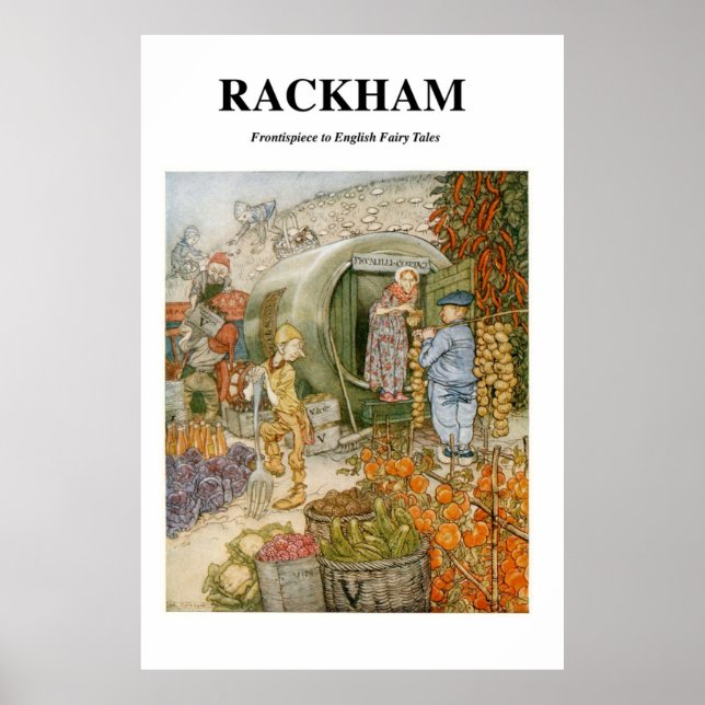 Poster Arthur Rackham -Frontispiece to English Fairy Tale (Frente)