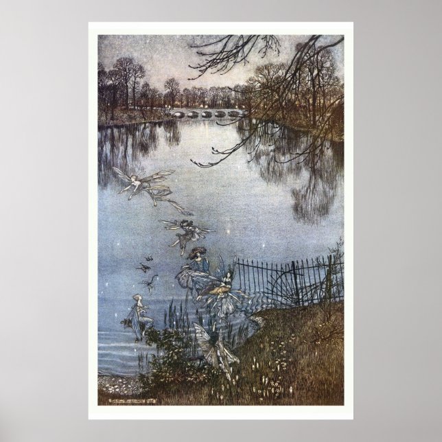 Pôster Arthur Rackham - Jardins Peter Pan Kensington (Frente)