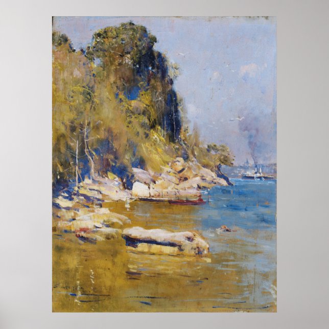 Pôster Arthur Streeton - Do meu acampamento (Sirius Cove) (Frente)