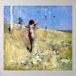 Poster Arthur Streeton O Espírito da Seca