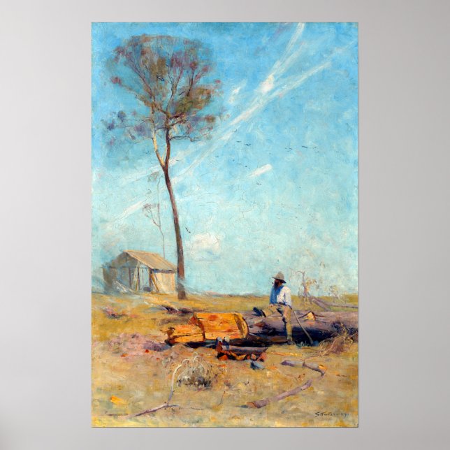 Poster Arthur Streeton O Seletor Hut Whelan (Frente)