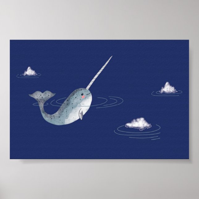 Poster Ártico Narwhal (Frente)