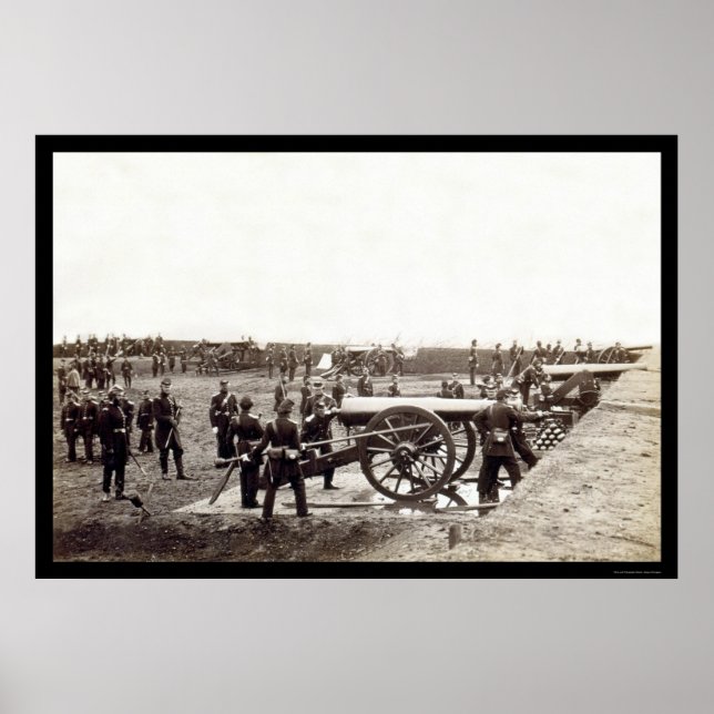 Pôster Artilharia pesada de 1rua de Connecticut em Fort R (Frente)