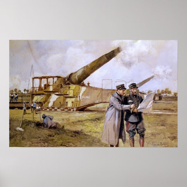 Poster Artilharia pesada na ferrovia, outubro de 1916 (Frente)