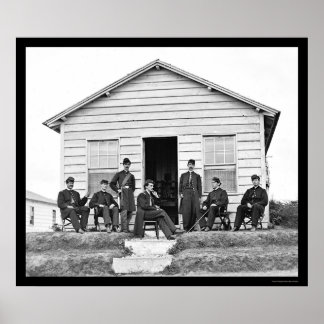 Pôster Artilheiros pesados em Fort Totten, DC 1865