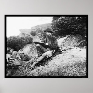 Pôster Artist Sketching the Gettysburg Battlefield 1863
