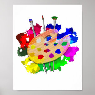 Poster Artista da Paleta de Artistas