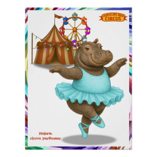 Pôster artista de circo Helene
