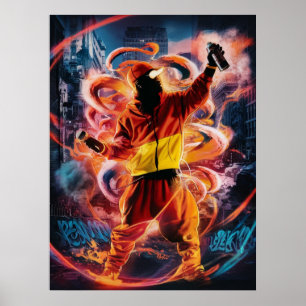 Poster Artista de grafite