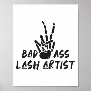 Poster Artista de Lash Mau Skelleton Halloween Lash Artig