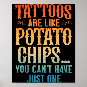 Poster Artista de Tatuagem Legal Arte para Homens Mulhere