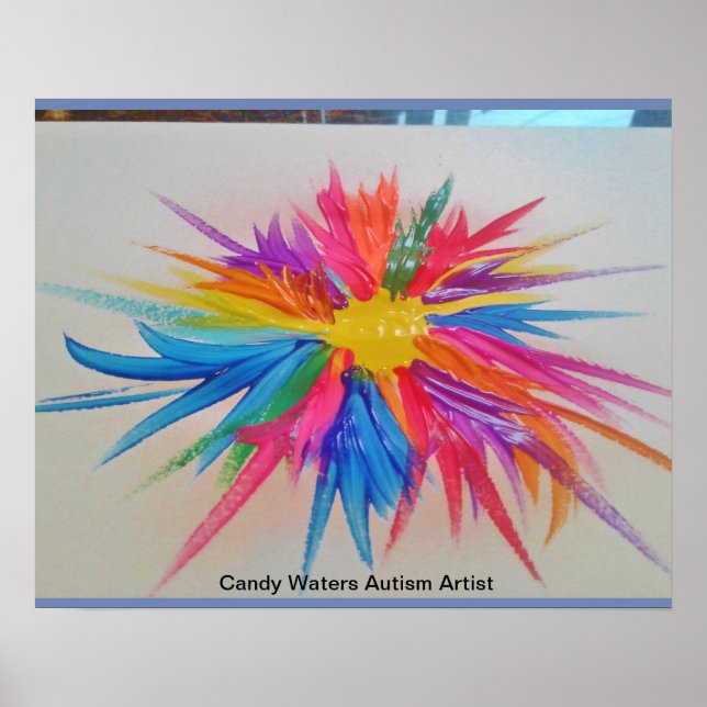 Poster Artista do Autismo Candy Waters (Frente)