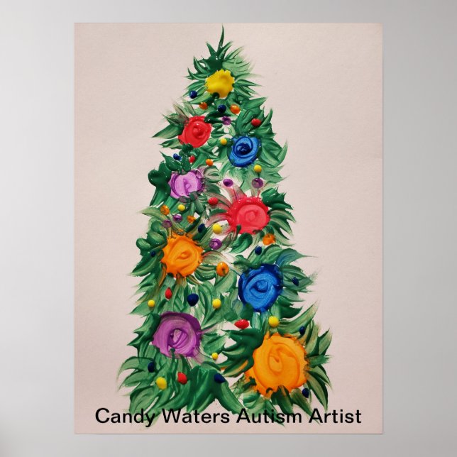 Poster Artista do Autismo Candy Waters (Frente)