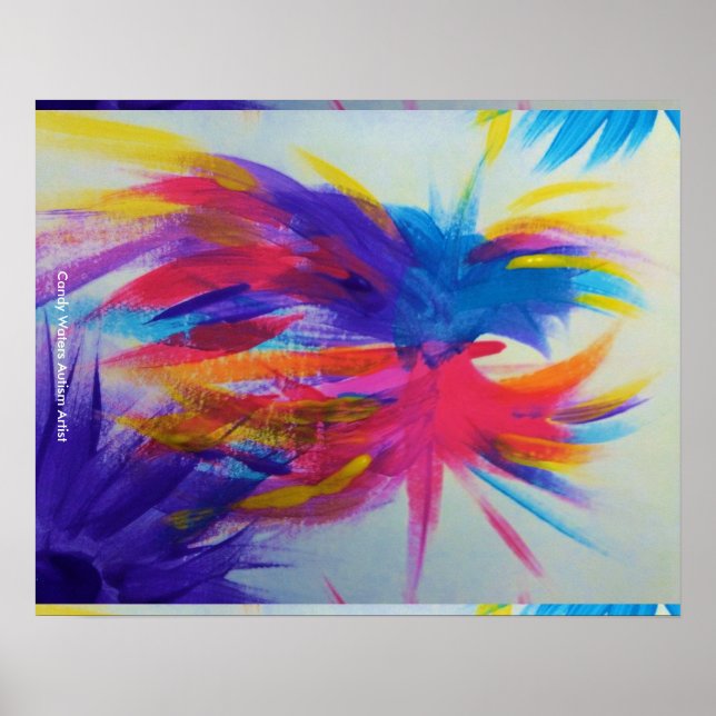 Poster Artista do Autismo Candy Waters (Frente)
