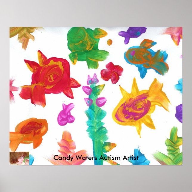 Pôster Artista do Autismo Candy Waters (Frente)