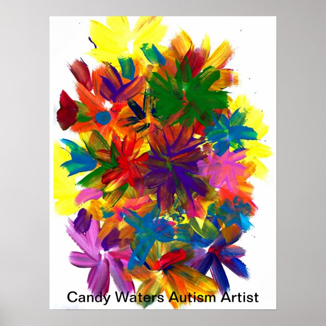 Poster Artista do Autismo Candy Waters (Frente)