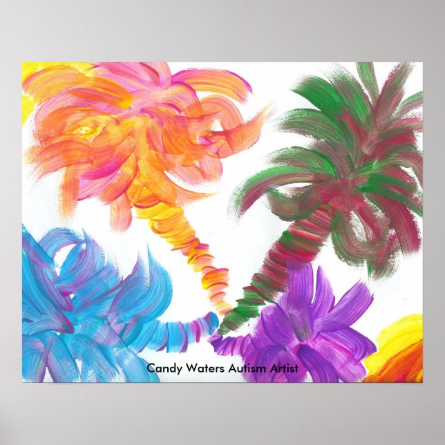 Poster Artista do Autismo Candy Waters (Frente)