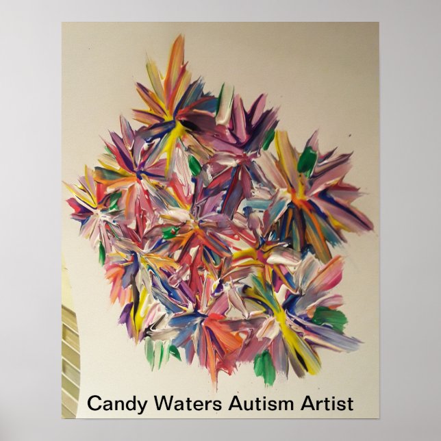Poster Artista do Autismo Candy Waters (Frente)