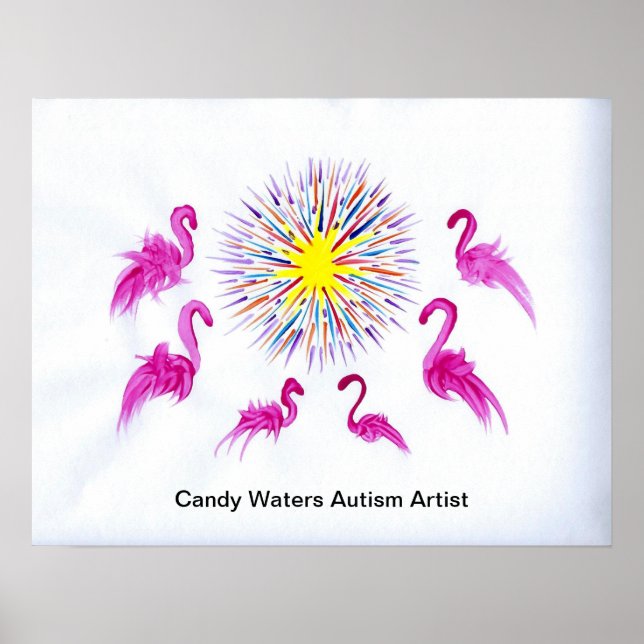 Poster Artista do Autismo Candy Waters (Frente)