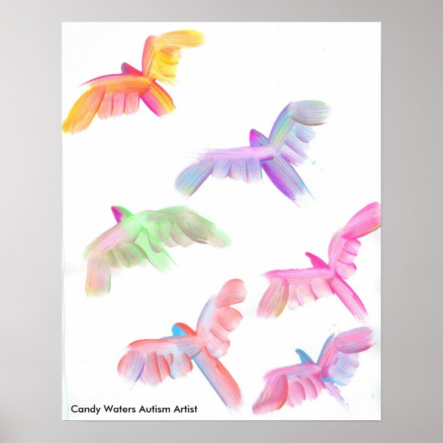 Poster Artista do Autismo Candy Waters (Frente)