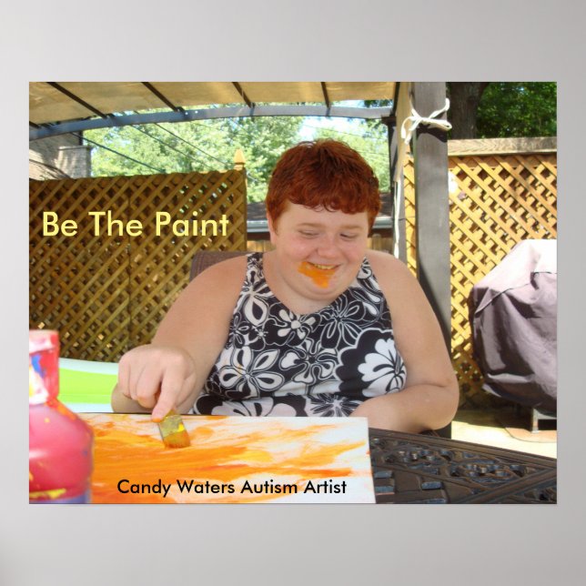 Poster Artista do Autismo Candy Waters (Frente)