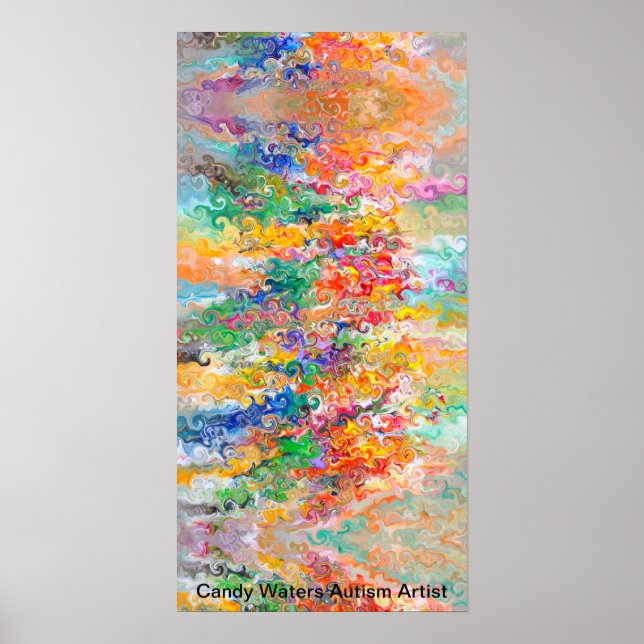 Poster Artista do Autismo Candy Waters (Frente)
