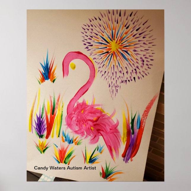Poster Artista do Autismo Candy Waters (Frente)
