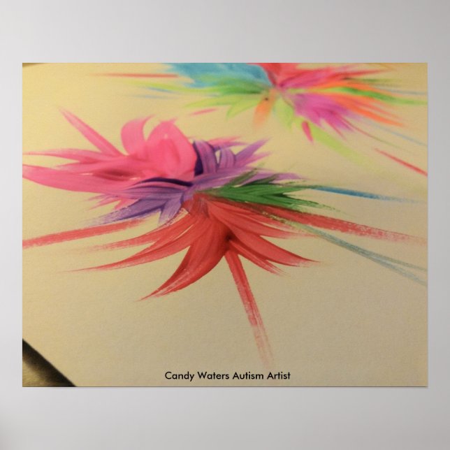 Poster Artista do Autismo Candy Waters (Frente)